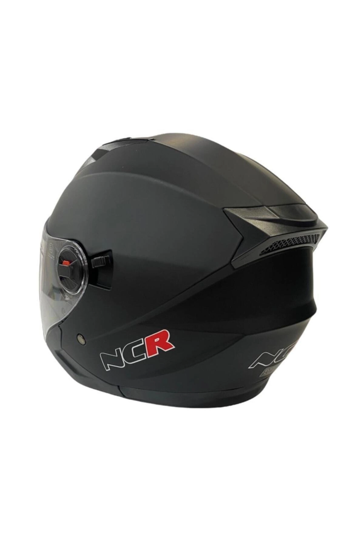 resimler/genel/Ncr Güneş Vizörlü Mat Siyah Yarım Kask