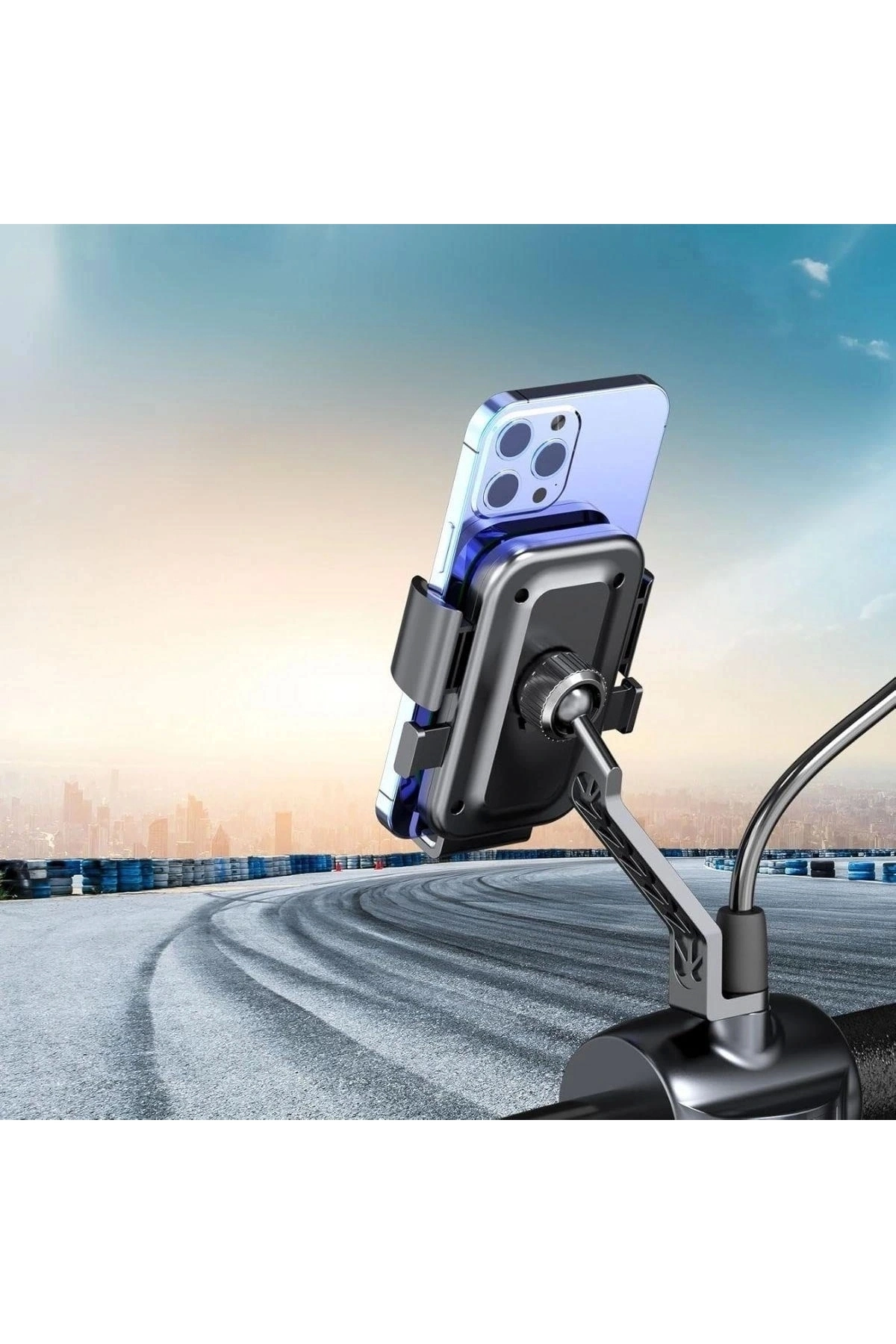 resimler/genel/Motor,Motosiklet,Bisiklet ,Scooter İçin 360 Derece Dönebilen Dikiz Aynası Versiyonu Telefon Tutucu A